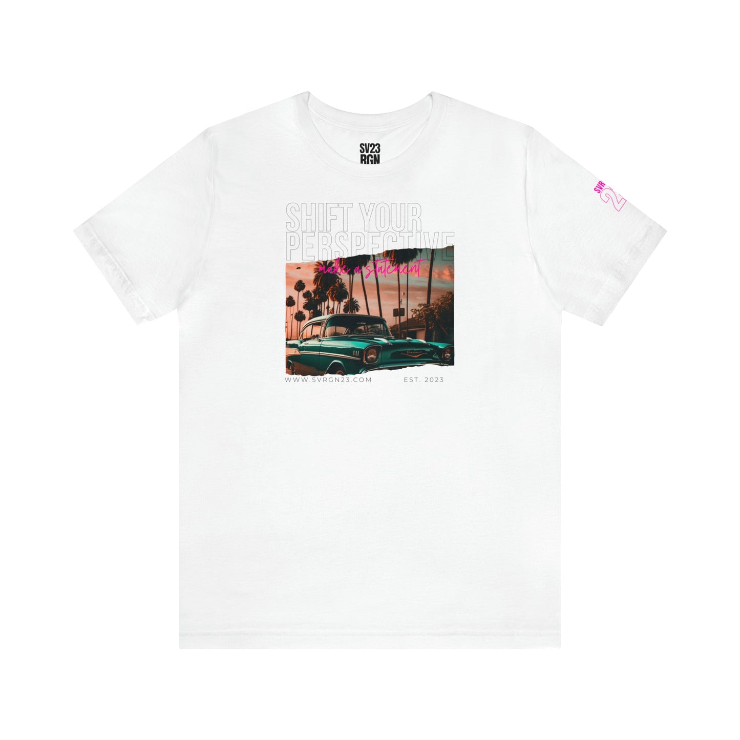 BLUE OLDTIMER TEE WHITE