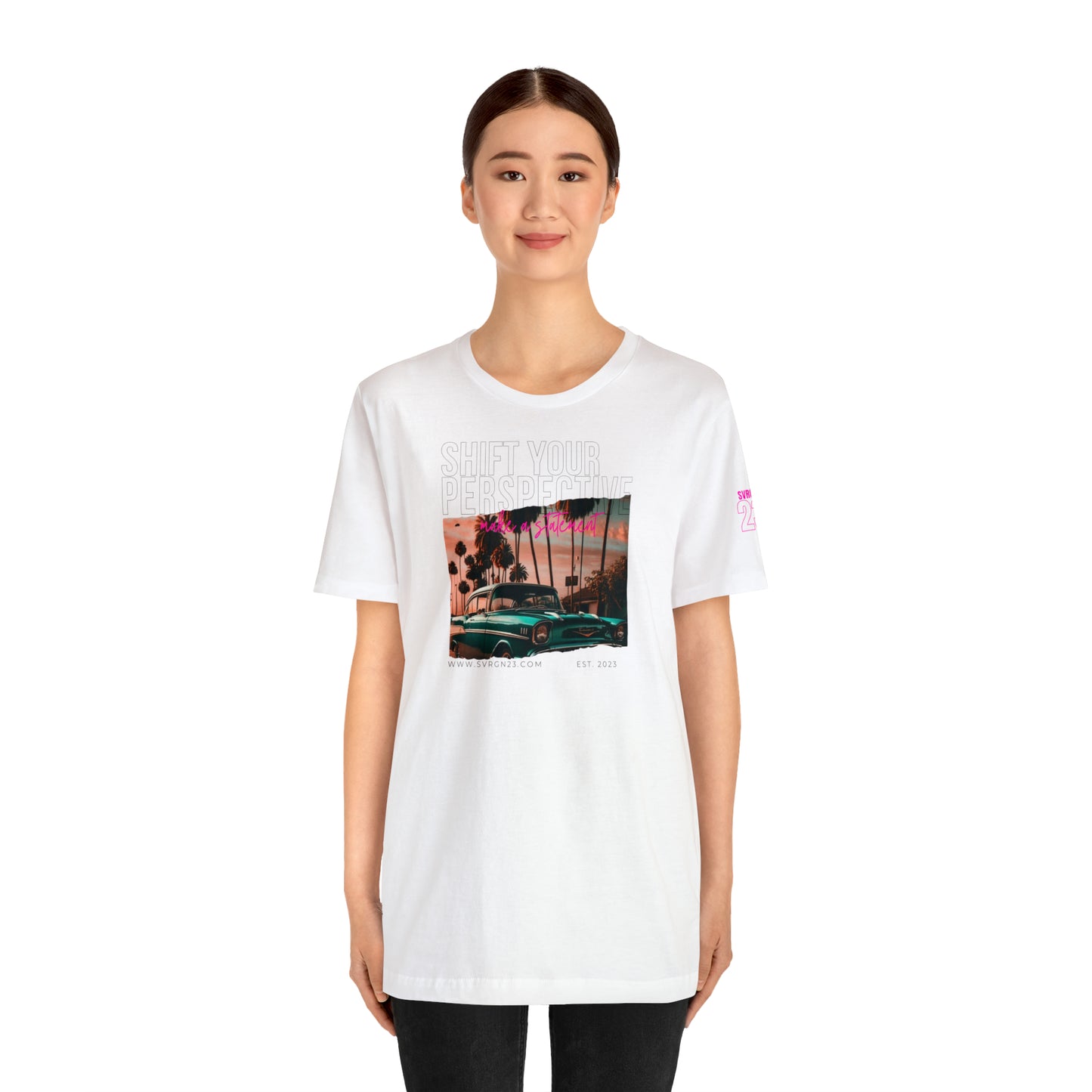 BLUE OLDTIMER TEE WHITE
