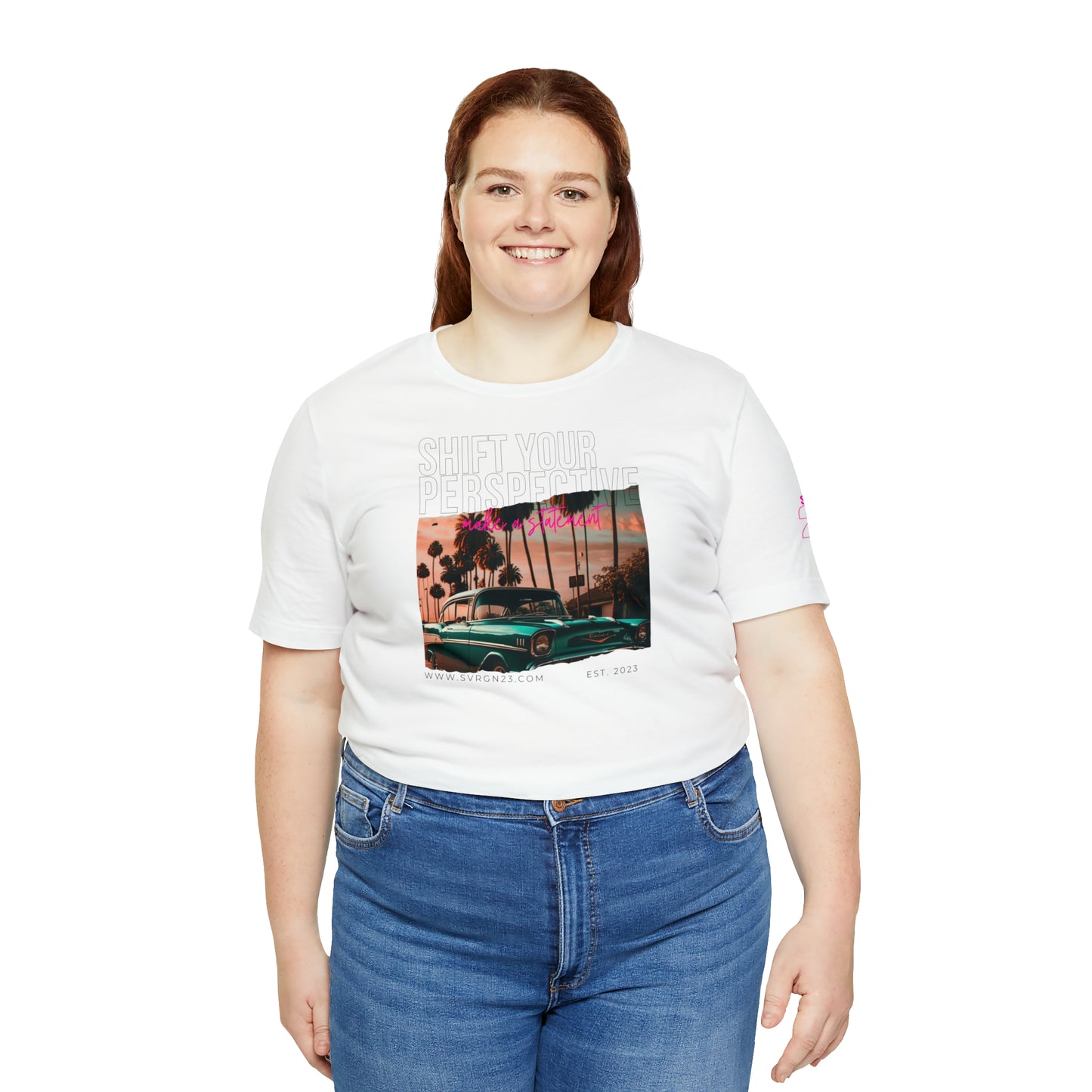 BLUE OLDTIMER TEE WHITE