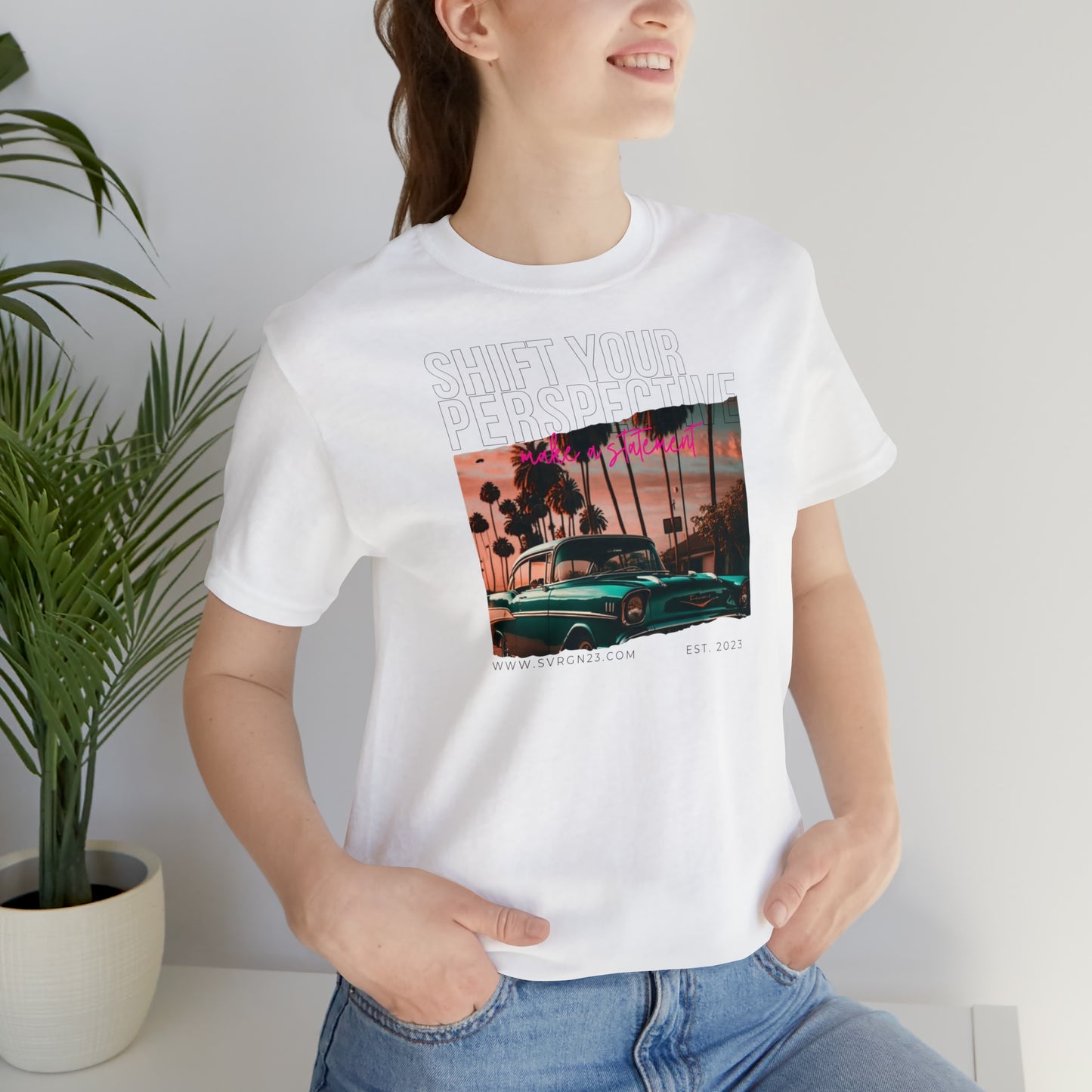 BLUE OLDTIMER TEE WHITE