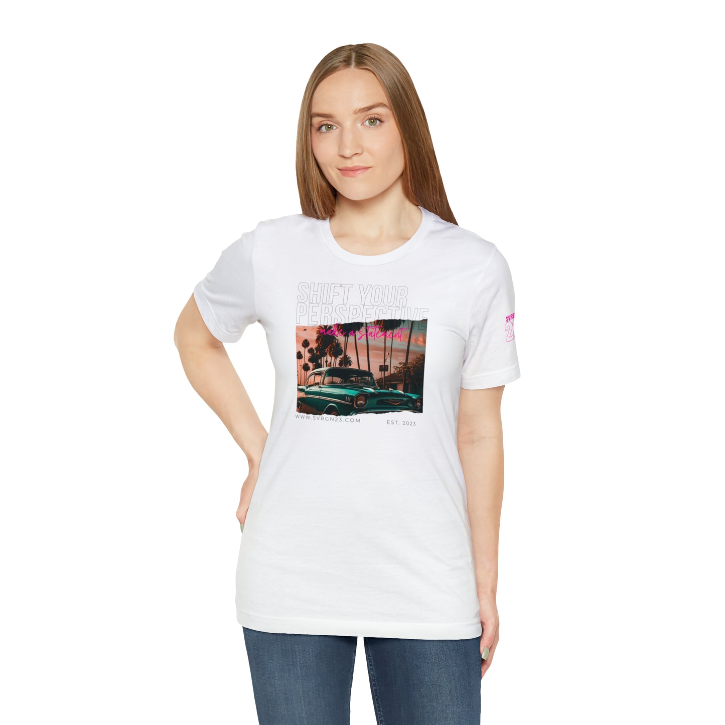 BLUE OLDTIMER TEE WHITE